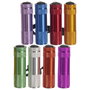 Je cherche une Idee Linterna 8,8 cm - Linterna 9 LED Surtida de Aluminio con Correa - Colores: Lila, Verde, Rosa, Gris, Azul, Rojo, Naranja, Plata - Incluye 3 Pilas AAA
