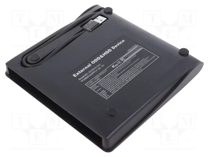 QOLTEC Carcasa para unidad óptica de CD/DVD SATA I, USB 3.0, Negro QOLTEC Carcasa para unidad óptica de CD/DVD SATA I, USB 3.0, Negro