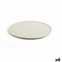 Quid Plato Pizza Cerámico Mineral Gres 33 cm (6 Unidades) Beige
