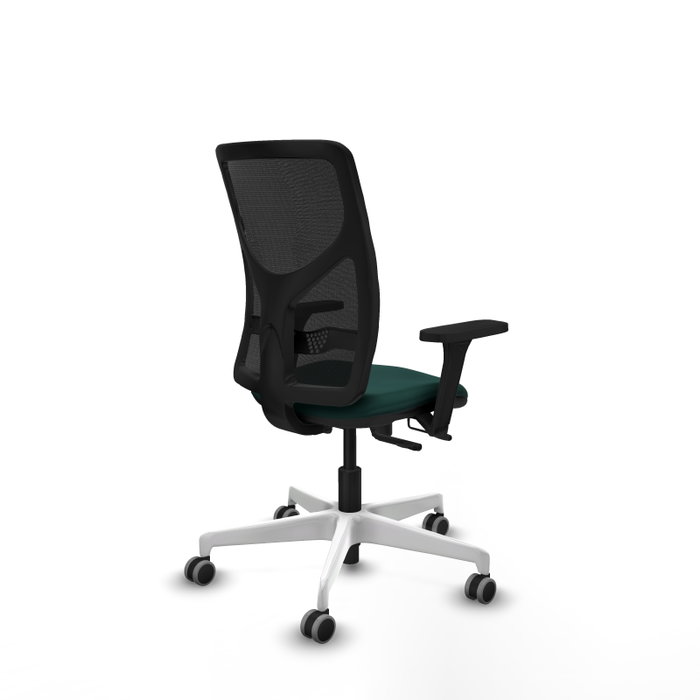 PIQUERAS Y CRESPO Silla de oficina Motilla Verde botella con respaldo de malla Negro