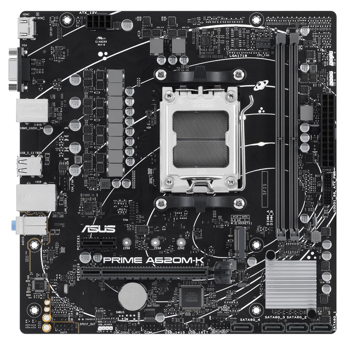 ASUS PRIME A620M-K AMD A620 Micro ATX DDR5
