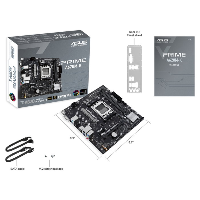 ASUS PRIME A620M-K AMD A620 Micro ATX DDR5