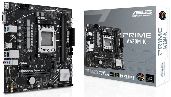 ASUS PRIME A620M-K AMD A620 Micro ATX DDR5