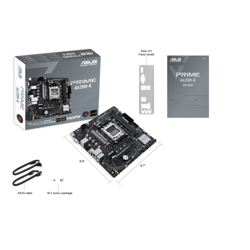 ASUS PRIME A620M-K AMD A620 Micro ATX DDR5