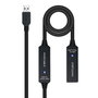 Nanocable Cable USB 3.0 Prolongador con Amplificador 10m Negro