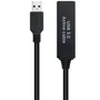 Nano Cable 10.01.0312 Cable Alargador Amplificador USB 3.0 Macho-Hembra 10m Negro