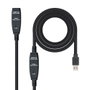 Nanocable Cable USB 3.0 Prolongador con Amplificador 10m Negro