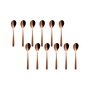 Summa Cuchara Moca - Acero Inoxidable 18/10, Acabado Satinado Color Cobre, 110 mm (Set de 12)