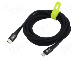 GOOBAY Cable USB 2.0 de Apple Lightning a USB C de 3m, Negro
