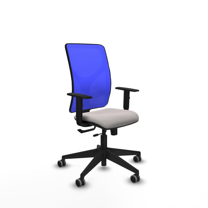 PIQUERAS Y CRESPO Silla de oficina Motilla con mecanismo Sincro/Traslack Blanco y Azul PIQUERAS Y CRESPO Silla de oficina Motilla con mecanismo Sincro/Traslack Blanco y Azul