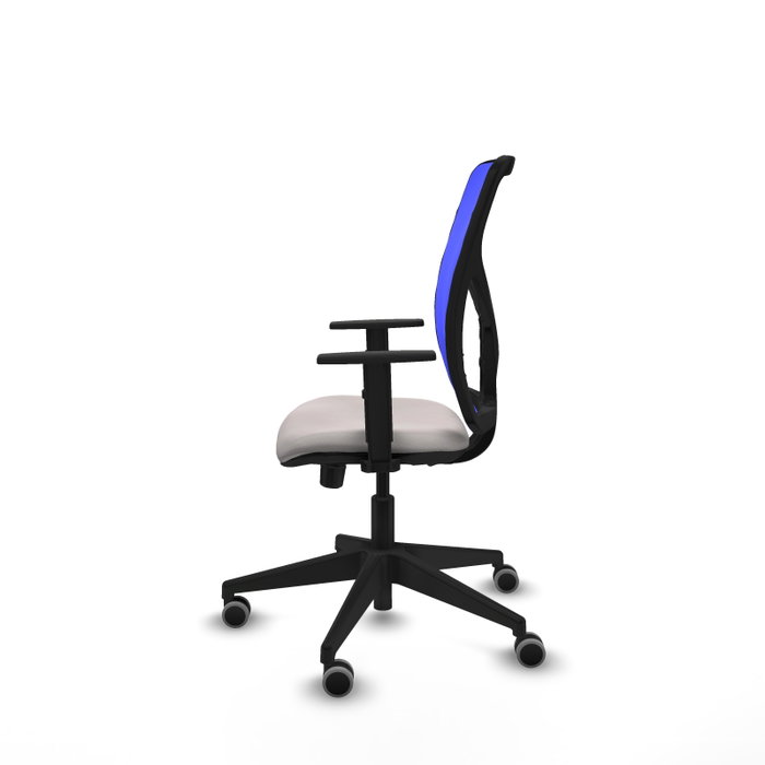 PIQUERAS Y CRESPO Silla de oficina Motilla con mecanismo Sincro/Traslack Blanco y Azul PIQUERAS Y CRESPO Silla de oficina Motilla con mecanismo Sincro/Traslack Blanco y Azul