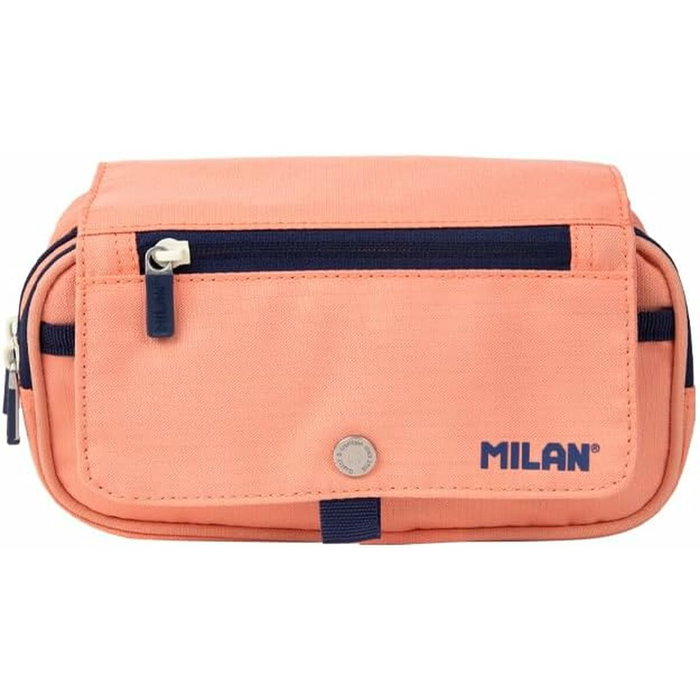 Milan Portatodo 1918 con 4 Cremalleras y Solapa Rosa