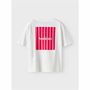 Camiseta de Manga Corta Infantil Name It Nkffalaura Ss Blanco