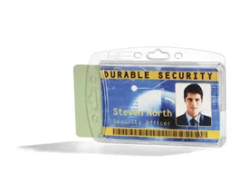 Durable Identificador Portatarjetas para 2 Tarjetas (54x87mm) Vertical/Horizontal