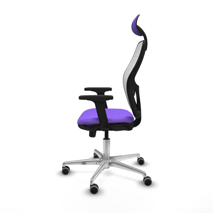 PIQUERAS Y CRESPO Silla de oficina Jorquera con mecanismo Sincro/Traslack, Lila y Blanco