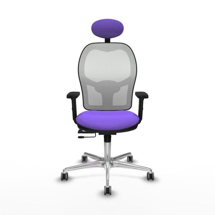 PIQUERAS Y CRESPO Silla de oficina Jorquera con mecanismo Sincro/Traslack, Lila y Blanco