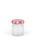 Mediterraneo Tarrito Vidrio 50 cc con Tapa Mediterraneo 4.2 cm ancho x 5.1 cm alto x 4.3 cm largo (48 Unidades)