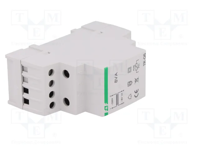 F&F Transformador de red 8VA 230VAC/8V 1A para raíl DIN