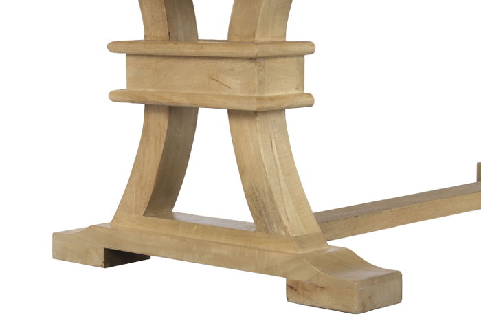 DKD Home Decor Mesa de Centro de Madera de Mango Maciza Natural 150x70x50 cm