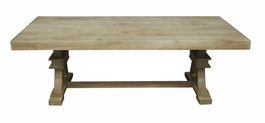 DKD Home Decor Mesa de Centro de Madera de Mango Maciza Natural 150x70x50 cm