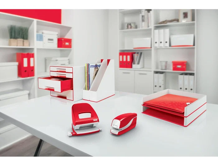 Petrus Grapadora Eléctrica e-310 Contactless Rojo Metalizado Capacidad 12 Hojas