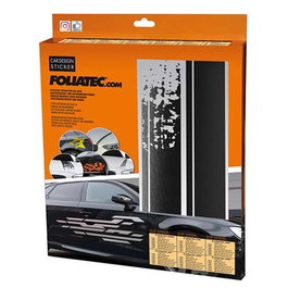 Foliatec Vinilo Decorativo de Rayas Negro Mate 22 x 150 cm (2 Piezas)
