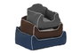 DKD Home Decor Cama Mascota Azul Marron Gris Set de 3 61 x 34 x 72 cm