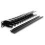 DeLOCK 67628 Panel de gestión de cables con cepillo 1U negro