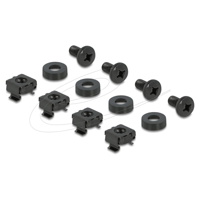 DeLOCK 67628 Panel de gestión de cables con cepillo 1U negro