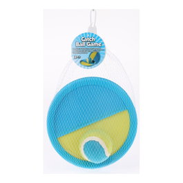 Basics Juego de Atrapar la Pelota con 2 Palas y Pelota de Plástico y Nylon