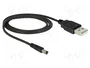 DeLOCK Cable USB Power con conector DC 5,5 x 2,1 mm, 1 m