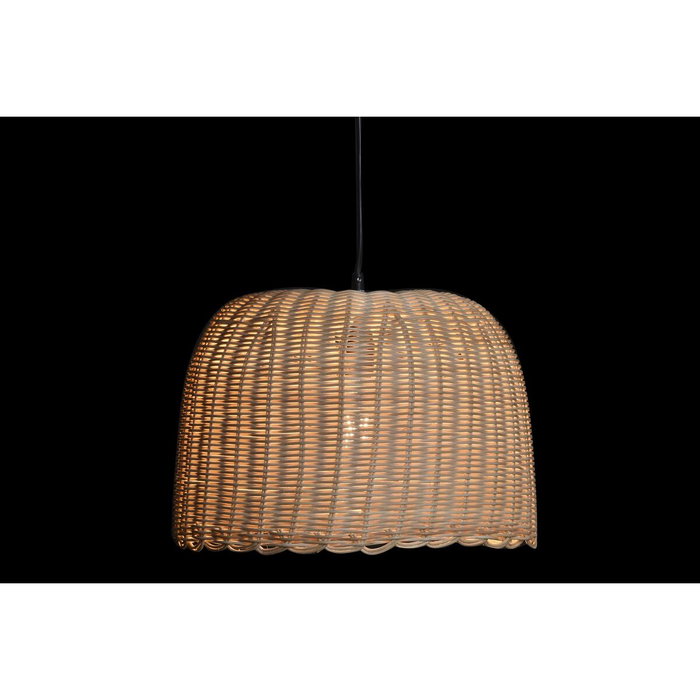 DKD Home Decor Lámpara de Techo de Ratán Natural 39x39x30 cm