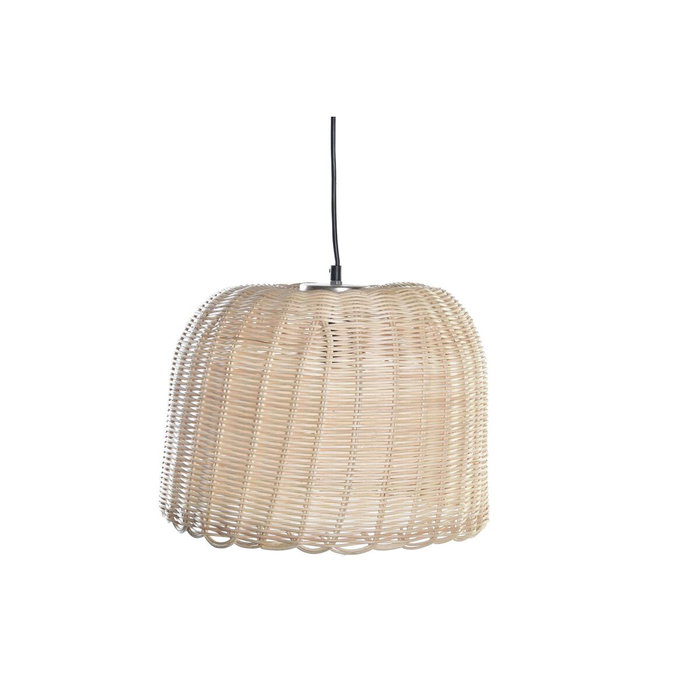 DKD Home Decor Lámpara de Techo de Ratán Natural 39x39x30 cm
