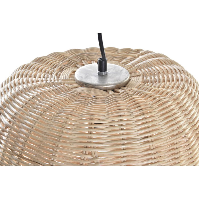DKD Home Decor Lámpara de Techo de Ratán Natural 39x39x30 cm