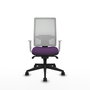 PIQUERAS Y CRESPO Silla de oficina Horna con mecanismo Sincro, Morado y Blanco