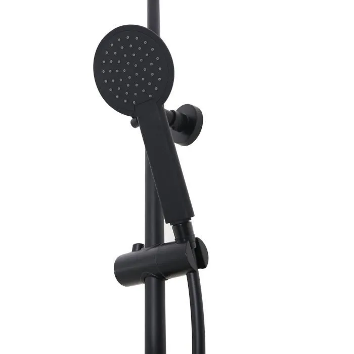 MAMPARA DE DUCHA 90X120X220 NEGRA ESTILO INDUSTRIAL