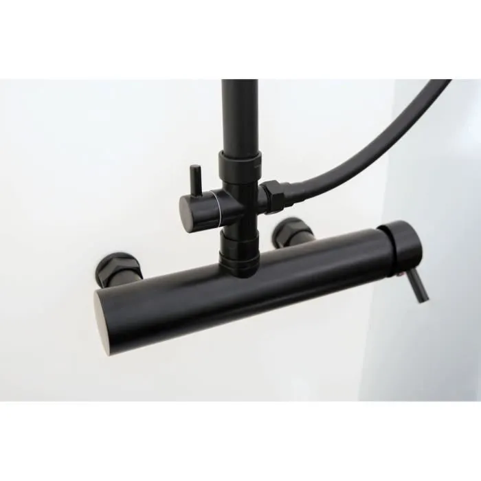 MAMPARA DE DUCHA 90X120X220 NEGRA ESTILO INDUSTRIAL