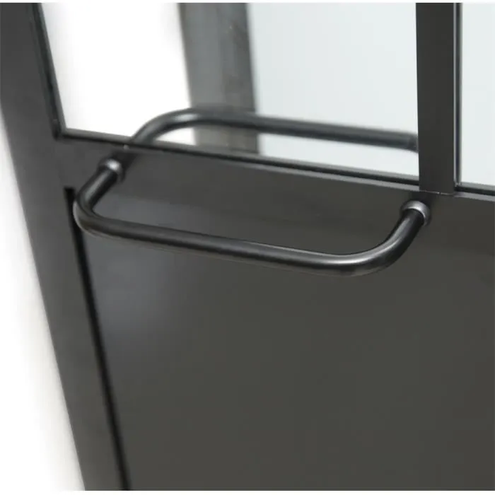 MAMPARA DE DUCHA 90X120X220 NEGRA ESTILO INDUSTRIAL