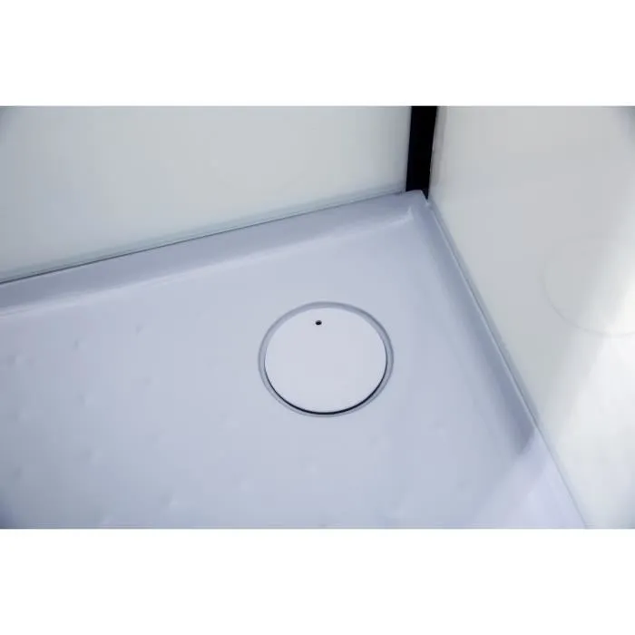 MAMPARA DE DUCHA 90X120X220 NEGRA ESTILO INDUSTRIAL