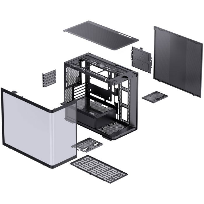 Jonsbo D300 Midi-Tower Negro con Vidrio Templado de 270 Grados