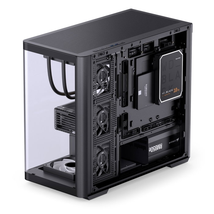 Jonsbo D300 Midi-Tower Negro con Vidrio Templado de 270 Grados