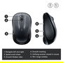 Logitech M325 Ratón Inalámbrico Óptico 1000 DPI Ambidextro Negro