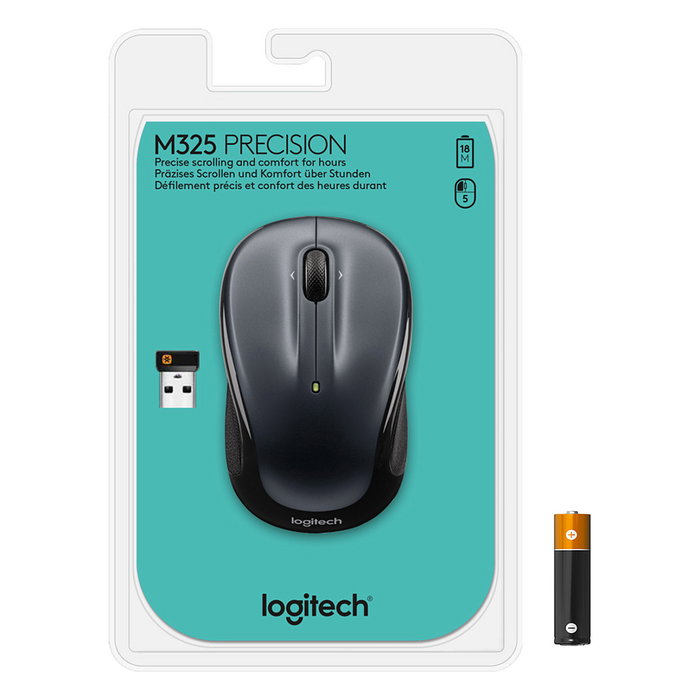 Logitech M325 Ratón Inalámbrico Óptico 1000 DPI Ambidextro Negro Logitech M325 Ratón Inalámbrico Óptico 1000 DPI Ambidextro Negro