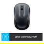 Logitech M325 Ratón Inalámbrico Óptico 1000 DPI Ambidextro Negro
