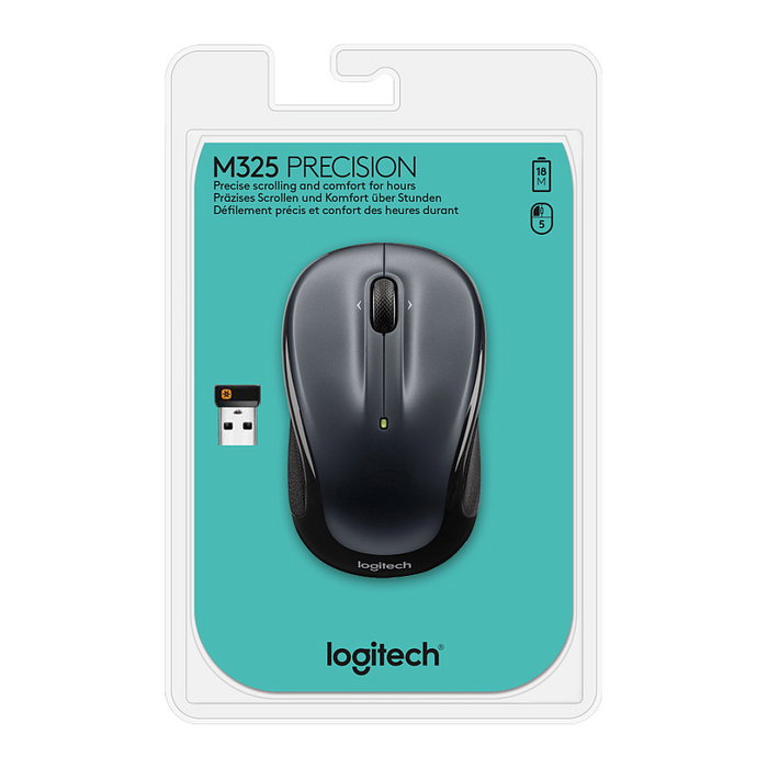 Logitech M325 Ratón Inalámbrico Óptico 1000 DPI Ambidextro Negro Logitech M325 Ratón Inalámbrico Óptico 1000 DPI Ambidextro Negro