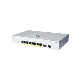 Cisco CBS220-8P-E-2G-EU Switch Gestionado L2 con 8 Puertos PoE y 2 Puertos SFP Blanco