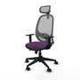 PIQUERAS Y CRESPO Silla de oficina Cilanco con mecanismo Sincro/Traslack, Morado y Gris