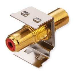 ROLINE 26.11.0393 Módulo Keystone RCA Metal Rojo/Amarillo