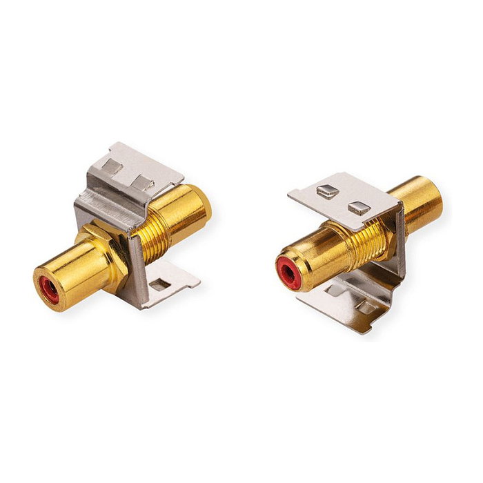 ROLINE 26.11.0393 Módulo Keystone RCA Metal Rojo/Amarillo