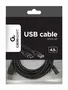 Gembird CCP-USB2 Cable de Extensión USB 2.0 A Macho a A Hembra, 4.6 m / 15 ft, Contactos Chapados en Oro, Negro